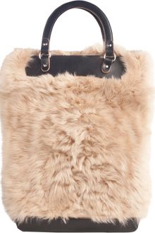 Marni Shearling Tall Crossbody Bag - Lyst
