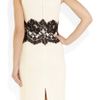 Michael Kors Lace Trimmed Stretch Wool Crepe Dress in White (ivory) - Lyst
