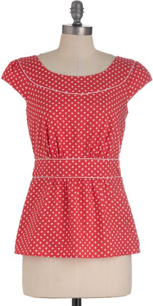 Modcloth Cool with Me Top in Cherry Fizz in Red (cherry) - Lyst