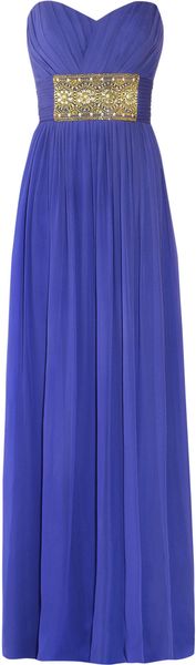 Notte By Marchesa Strapless Embellished Silkchiffon Gown - Lyst