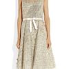 Oscar De La Renta Embellished Tulle Dress in Silver (champagne) - Lyst