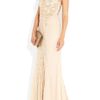 Rachel Gilbert Olivia Sequinembellished Tulle Gown in Beige (rose) - Lyst