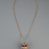 Alexander Mcqueen Skull Necklace in Gold - Lyst