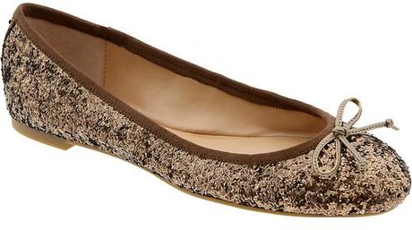 banana republic gold flats