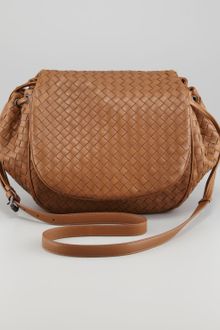 Bottega Veneta Woven Leather Messenger Bag - Lyst