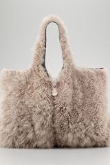 Brunello Cucinelli Reversible Flannelfur Tote