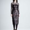 Burberry Prorsum Tinsel Illusion Dress in Pink (cherry) - Lyst