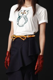 Burberry Prorsum Barn Owl Detail Cotton Tshirt - Lyst