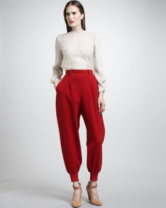 Chloé Felted Wool Jog Pants - Lyst