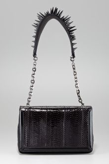 Christian Louboutin Artemis Spikestrap Snakeskin Bag - Lyst