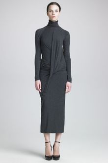 Donna Karan New York Melange Jersey Tealength Dress - Lyst