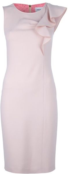 Emilio Pucci Ruffle Dress in Pink - Lyst