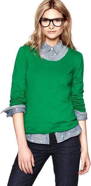 kelly green crew neck sweatshirt