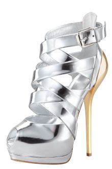 Giuseppe Zanotti Metallic Strappy Sandal - Lyst