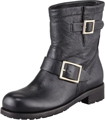 Jimmy Choo Youth Buckled Biker Boot - Lyst