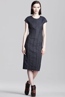 Lela Rose Contoured Birdseye Dress - Lyst