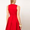 Oasis Scuba Skater Dress in Red - Lyst