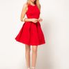 Oasis Scuba Skater Dress in Red - Lyst