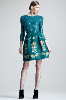 Oscar de la Renta Bijoux Printed Silk Skirt - Lyst