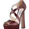 Prada Spazzolato Platform Crisscross Pump in Gray - Lyst