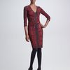 Roberto Cavalli Ruched Jersey Dress in Red (multi) - Lyst