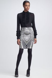 Roberto Cavalli Geometric Python Print Skirt - Lyst