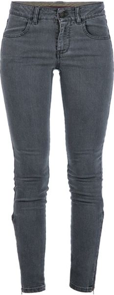 Stella Mccartney Skinny Jeans in Gray (grey) - Lyst
