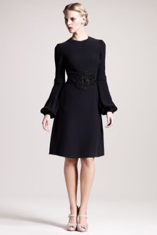 Valentino Embroidered Silk-cady Dress - Lyst