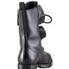 Valentino Ruffled Laceup Biker Boot in Black - Lyst