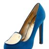 Yves Saint Laurent Metalplate Loafer Pump in Blue - Lyst