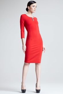 Yves Saint Laurent Chaintrimmed Sheath Dress - Lyst