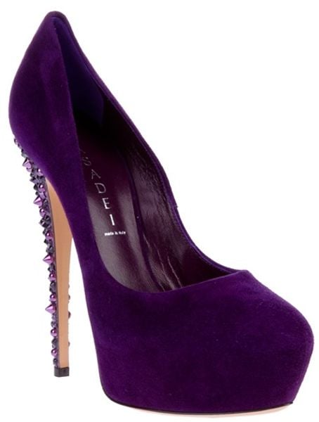 Casadei Gem Detail Pump in Purple - Lyst