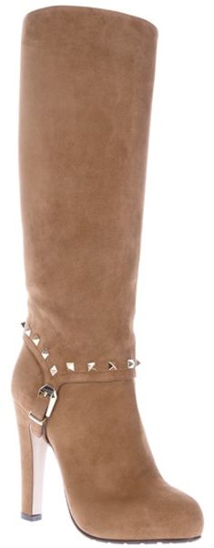 Valentino Buckle Detail Boot - Lyst