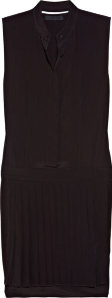 Alexander Wang Pleated Crepe Dress in Purple (merlot) - Lyst