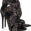 Giuseppe Zanotti Crystal Embellished Suede Sandals in Black - Lyst
