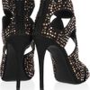 Giuseppe Zanotti Crystal Embellished Suede Sandals in Black - Lyst
