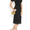 Nina Ricci Textured Stretchcotton and Silk Dress in Black - Lyst