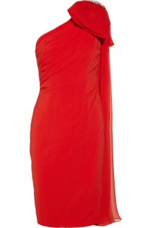 Notte By Marchesa Embellished Oneshoulder Silkblend Chiffon Dress - Lyst