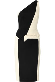 Roland Mouret Honey Twotone Stretchcrepe Dress - Lyst