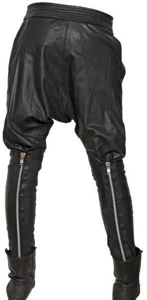Tuesday Night Band Practice Low Rise Leather Trousers - Lyst