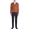 Balenciaga Contrast Trim Vneck Sweater in Brown for Men (cobalt) - Lyst