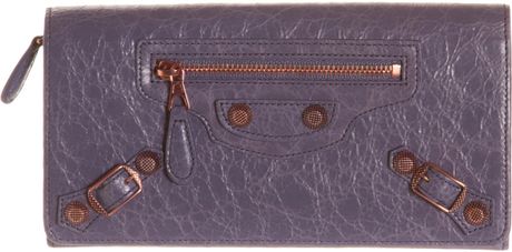 Balenciaga Arena Giant Rose Gold Wallet in Purple (rose) - Lyst