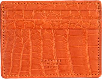 Barneys New York Alligator Card Case - Lyst