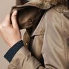 Burberry Brit Fur Trim Parka in Gray (peat) - Lyst