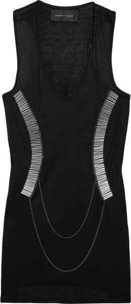 Felder Felder Maria Carla Jersey Tank in Black - Lyst