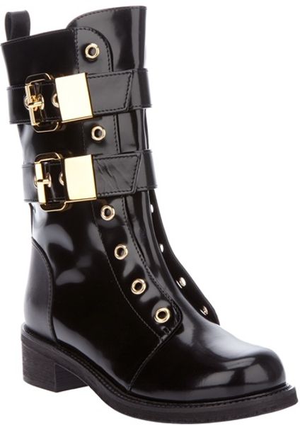 Giuseppe Zanotti Buckled Boots in Black (gold) - Lyst