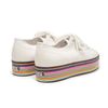 House Of Holland Superga Striped Platform Trainers in White (white multi) - Lyst