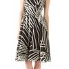 Lela Rose Printed Peplum Dress in Black - Lyst