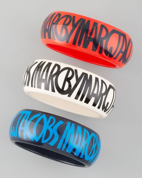 Marc By Marc Jacobs Jacobson Logo Bracelet in Blue (navy multi) - Lyst