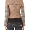 Matthew Williamson Leather Biker Jacket with Metallic Insets in Brown (taupe) - Lyst
